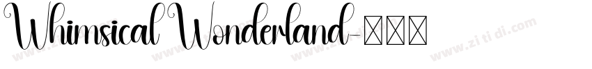 Whimsical Wonderland字体转换